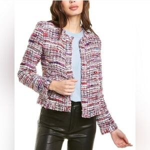 Iro Brelanie Bouclé Tweed Jacket Women's Blazer Multi Color Size 40/ Large/ US 8